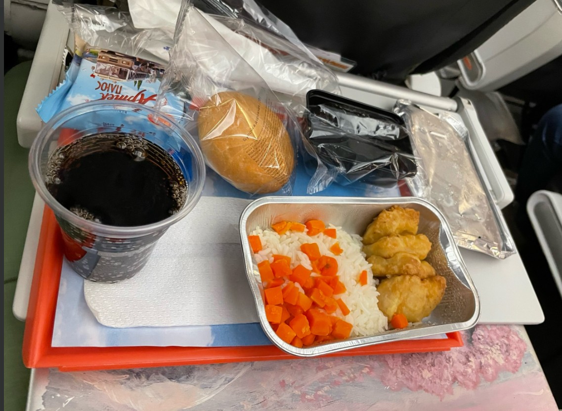 Фото Перелёт на Кубу из России Конвиасой. Чем кормят.