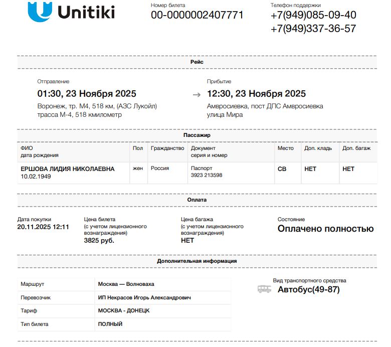 Фото Отменила эту поездку и с меня удержали 800 рублей