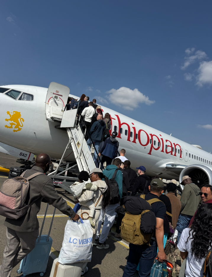 Фото Полёт Ethiopian Airlines из Аддис-Абебы в Банги