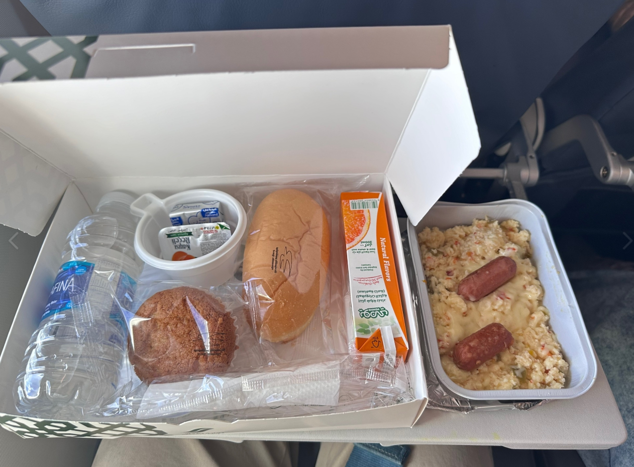 Фото Iraqi Airways на 737-макс - рейс в Дубай с завтраками.
